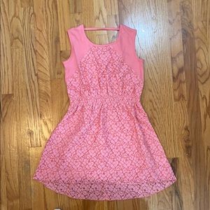 Girls Pink Lace Dress *100% Cotton*